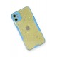 Newface iPhone 12 Kılıf Platin Simli Silikon - Mavi Newface iPhone 12 Kılıf Platin Simli Silikon - Mavi