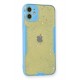 Newface iPhone 12 Kılıf Platin Simli Silikon - Mavi Newface iPhone 12 Kılıf Platin Simli Silikon - Mavi