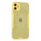 Newface iPhone 12 Mini Kılıf Platin Simli Silikon - Sarı Newface iPhone 12 Mini Kılıf Platin Simli Silikon - Sarı