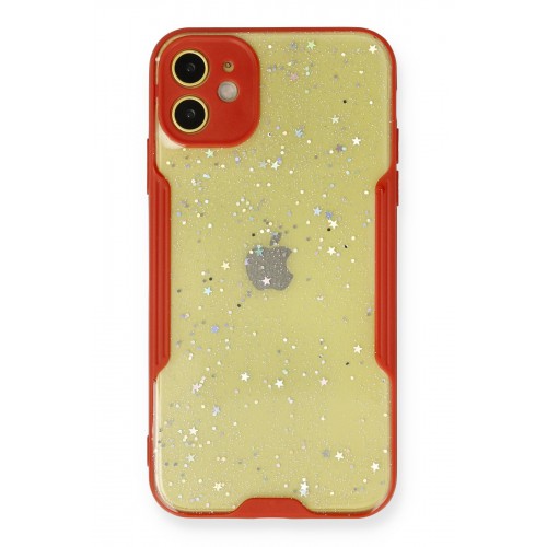 Newface iPhone 12 Mini Kılıf Platin Simli Silikon - Kırmızı Newface iPhone 12 Mini Kılıf Platin Simli Silikon - Kırmızı