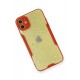 Newface iPhone 12 Mini Kılıf Platin Simli Silikon - Kırmızı Newface iPhone 12 Mini Kılıf Platin Simli Silikon - Kırmızı