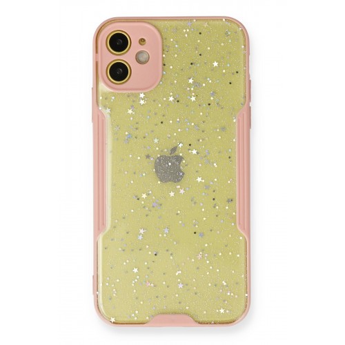Newface iPhone 12 Mini Kılıf Platin Simli Silikon - Pembe Newface iPhone 12 Mini Kılıf Platin Simli Silikon - Pembe