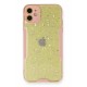 Newface iPhone 12 Mini Kılıf Platin Simli Silikon - Pembe Newface iPhone 12 Mini Kılıf Platin Simli Silikon - Pembe