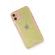 Newface iPhone 12 Mini Kılıf Platin Simli Silikon - Pembe Newface iPhone 12 Mini Kılıf Platin Simli Silikon - Pembe