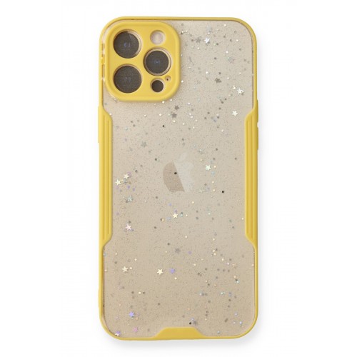 Newface iPhone 12 Pro Max Kılıf Platin Simli Silikon - Sarı Newface iPhone 12 Pro Max Kılıf Platin Simli Silikon - Sarı