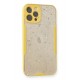 Newface iPhone 12 Pro Max Kılıf Platin Simli Silikon - Sarı Newface iPhone 12 Pro Max Kılıf Platin Simli Silikon - Sarı