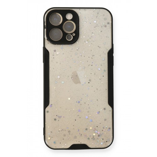 Newface iPhone 12 Pro Max Kılıf Platin Simli Silikon - Siyah Newface iPhone 12 Pro Max Kılıf Platin Simli Silikon - Siyah