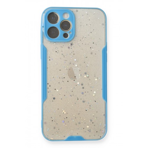 Newface iPhone 12 Pro Max Kılıf Platin Simli Silikon - Mavi Newface iPhone 12 Pro Max Kılıf Platin Simli Silikon - Mavi