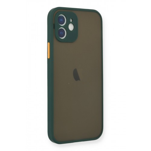 Newface iPhone 12 Mini Kılıf Montreal Silikon Kapak - Yeşil Newface iPhone 12 Mini Kılıf Montreal Silikon Kapak - Yeşil
