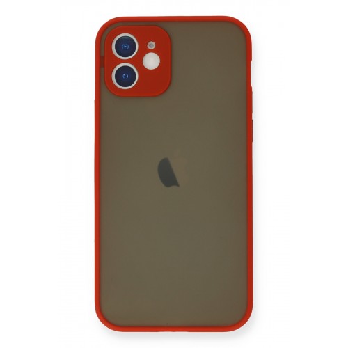 Newface iPhone 12 Mini Kılıf Montreal Silikon Kapak - Kırmızı Newface iPhone 12 Mini Kılıf Montreal Silikon Kapak - Kırmızı