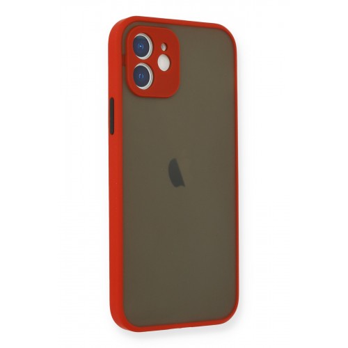 Newface iPhone 12 Mini Kılıf Montreal Silikon Kapak - Kırmızı Newface iPhone 12 Mini Kılıf Montreal Silikon Kapak - Kırmızı