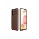 Newface Samsung Galaxy A72 Kılıf Focus Karbon Silikon - Kahverengi Newface Samsung Galaxy A72 Kılıf Focus Karbon Silikon - Kahverengi