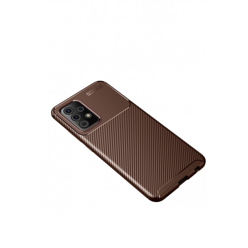 Newface Samsung Galaxy A72 Kılıf Focus Karbon Silikon - Kahverengi Newface Samsung Galaxy A72 Kılıf Focus Karbon Silikon - Kahverengi