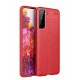 Newface Samsung Galaxy S21 Plus Kılıf Focus Derili Silikon - Kırmızı Newface Samsung Galaxy S21 Plus Kılıf Focus Derili Silikon - Kırmızı