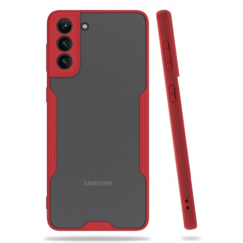 Newface Samsung Galaxy S21 Plus Kılıf Platin Silikon - Kırmızı Newface Samsung Galaxy S21 Plus Kılıf Platin Silikon - Kırmızı