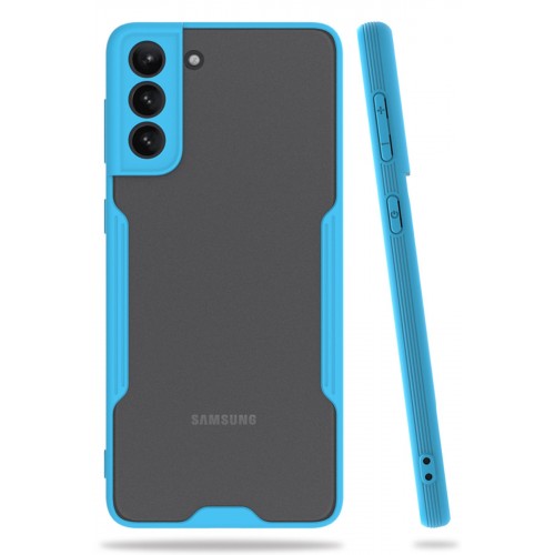 Newface Samsung Galaxy S21 Plus Kılıf Platin Silikon - Mavi Newface Samsung Galaxy S21 Plus Kılıf Platin Silikon - Mavi