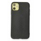 Newface iPhone 12 Kılıf Carbonix Silikon - Siyah Newface iPhone 12 Kılıf Carbonix Silikon - Siyah