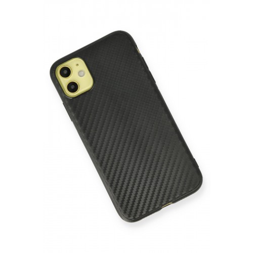 Newface iPhone 12 Kılıf Carbonix Silikon - Siyah Newface iPhone 12 Kılıf Carbonix Silikon - Siyah