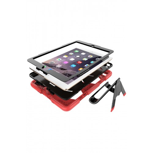 Newface iPad 9.7 (2017) Kılıf Griffin Tablet Kapak - Kırmızı Newface iPad 9.7 (2017) Kılıf Griffin Tablet Kapak - Kırmızı