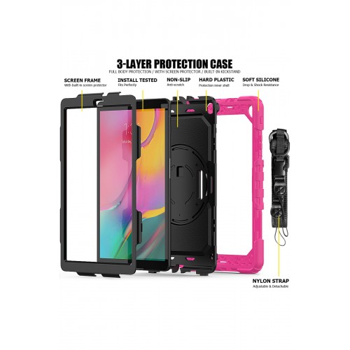 Newface Samsung Galaxy T510 Tab A 10.1 Kılıf Pars Tablet Kapak - Pembe Newface Samsung Galaxy T510 Tab A 10.1 Kılıf Pars Tablet Kapak - Pembe