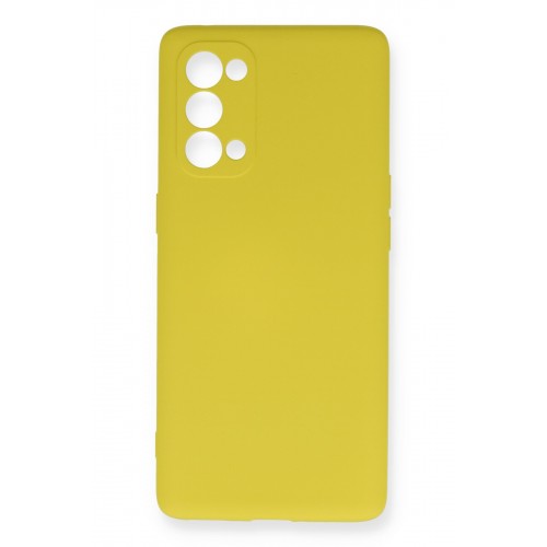 Newface Oppo Reno 5 Kılıf Nano içi Kadife Silikon - Sarı Newface Oppo Reno 5 Kılıf Nano içi Kadife Silikon - Sarı