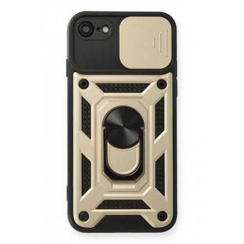 Newface iPhone 7 Kılıf Pars Lens Yüzüklü Silikon - Gold Newface iPhone 7 Kılıf Pars Lens Yüzüklü Silikon - Gold