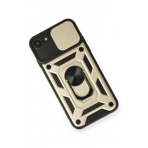 Newface iPhone 7 Kılıf Pars Lens Yüzüklü Silikon - Gold Newface iPhone 7 Kılıf Pars Lens Yüzüklü Silikon - Gold