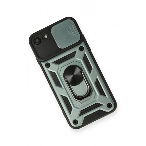 Newface iPhone 8 Kılıf Pars Lens Yüzüklü Silikon - Yeşil Newface iPhone 8 Kılıf Pars Lens Yüzüklü Silikon - Yeşil