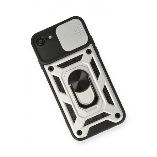 Newface iPhone 8 Kılıf Pars Lens Yüzüklü Silikon - Gümüş Newface iPhone 8 Kılıf Pars Lens Yüzüklü Silikon - Gümüş