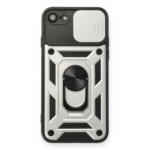 Newface iPhone SE 2020 Kılıf Pars Lens Yüzüklü Silikon - Gümüş Newface iPhone SE 2020 Kılıf Pars Lens Yüzüklü Silikon - Gümüş