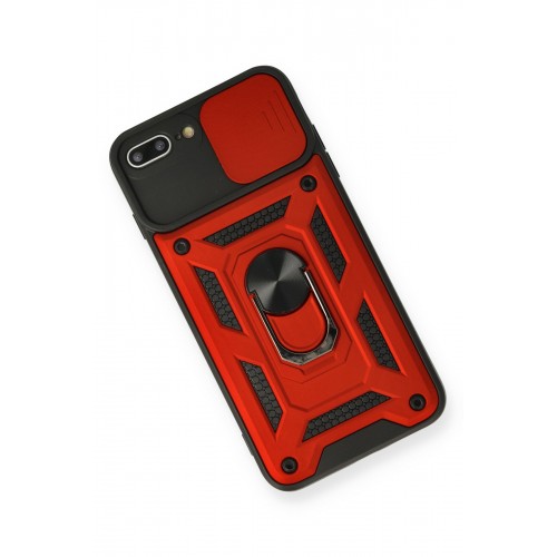 Newface iPhone 8 Plus Kılıf Pars Lens Yüzüklü Silikon - Kırmızı Newface iPhone 8 Plus Kılıf Pars Lens Yüzüklü Silikon - Kırmızı
