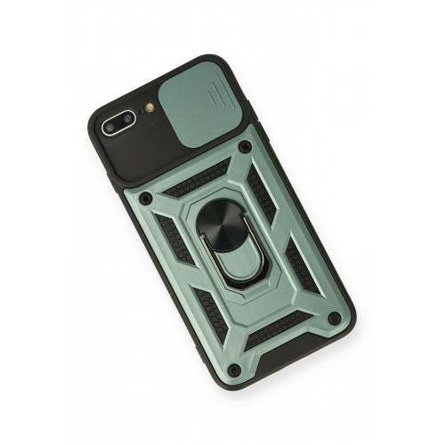 Newface iPhone 8 Plus Kılıf Pars Lens Yüzüklü Silikon - Yeşil Newface iPhone 8 Plus Kılıf Pars Lens Yüzüklü Silikon - Yeşil