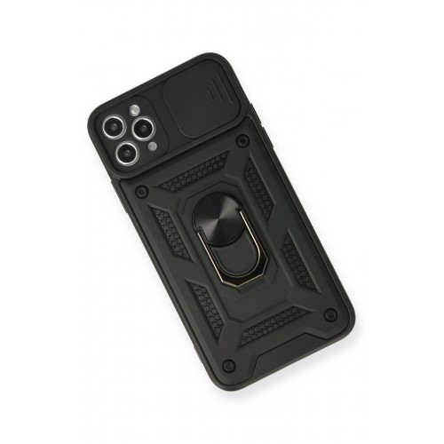 Newface iPhone 11 Pro Max Kılıf Pars Lens Yüzüklü Silikon - Siyah Newface iPhone 11 Pro Max Kılıf Pars Lens Yüzüklü Silikon - Siyah
