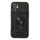 Newface iPhone 12 Kılıf Pars Lens Yüzüklü Silikon - Siyah Newface iPhone 12 Kılıf Pars Lens Yüzüklü Silikon - Siyah