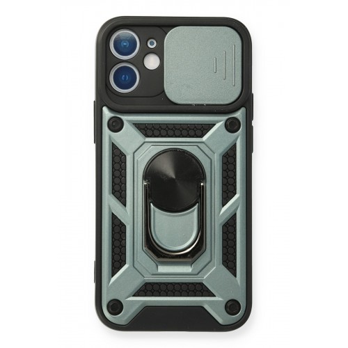 Newface iPhone 12 Kılıf Pars Lens Yüzüklü Silikon - Yeşil Newface iPhone 12 Kılıf Pars Lens Yüzüklü Silikon - Yeşil