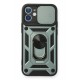 Newface iPhone 12 Kılıf Pars Lens Yüzüklü Silikon - Yeşil Newface iPhone 12 Kılıf Pars Lens Yüzüklü Silikon - Yeşil
