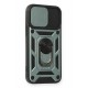 Newface iPhone 12 Kılıf Pars Lens Yüzüklü Silikon - Yeşil Newface iPhone 12 Kılıf Pars Lens Yüzüklü Silikon - Yeşil