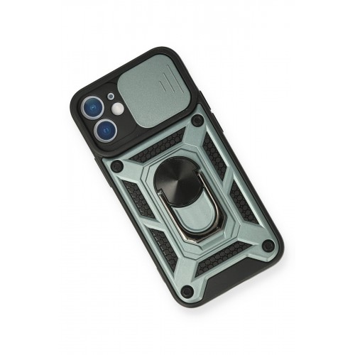 Newface iPhone 12 Kılıf Pars Lens Yüzüklü Silikon - Yeşil Newface iPhone 12 Kılıf Pars Lens Yüzüklü Silikon - Yeşil