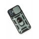 Newface iPhone 12 Kılıf Pars Lens Yüzüklü Silikon - Yeşil Newface iPhone 12 Kılıf Pars Lens Yüzüklü Silikon - Yeşil