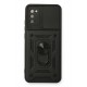 Newface Samsung Galaxy A02S Kılıf Pars Lens Yüzüklü Silikon - Siyah Newface Samsung Galaxy A02S Kılıf Pars Lens Yüzüklü Silikon - Siyah