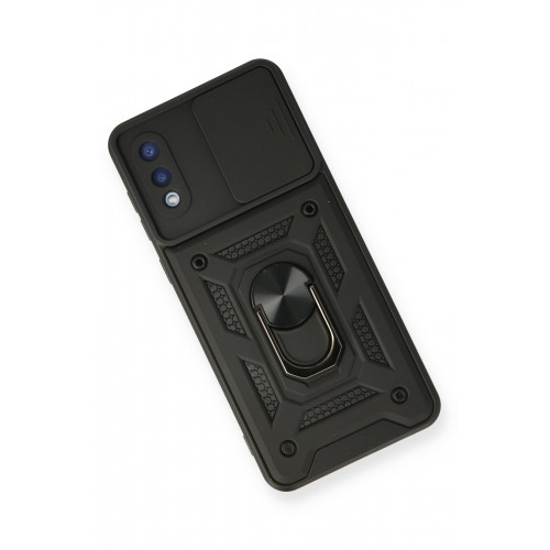 Newface Samsung Galaxy A02 Kılıf Pars Lens Yüzüklü Silikon - Siyah Newface Samsung Galaxy A02 Kılıf Pars Lens Yüzüklü Silikon - Siyah