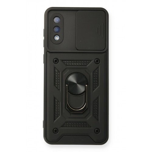 Newface Samsung Galaxy A02 Kılıf Pars Lens Yüzüklü Silikon - Siyah Newface Samsung Galaxy A02 Kılıf Pars Lens Yüzüklü Silikon - Siyah