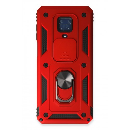 Newface Xiaomi Redmi Note 9S Kılıf Pars Lens Yüzüklü Silikon - Kırmızı Newface Xiaomi Redmi Note 9S Kılıf Pars Lens Yüzüklü Silikon - Kırmızı