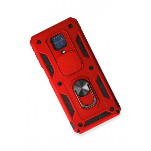 Newface Xiaomi Redmi Note 9S Kılıf Pars Lens Yüzüklü Silikon - Kırmızı Newface Xiaomi Redmi Note 9S Kılıf Pars Lens Yüzüklü Silikon - Kırmızı
