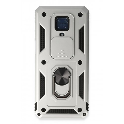Newface Xiaomi Redmi Note 9S Kılıf Pars Lens Yüzüklü Silikon - Gümüş Newface Xiaomi Redmi Note 9S Kılıf Pars Lens Yüzüklü Silikon - Gümüş