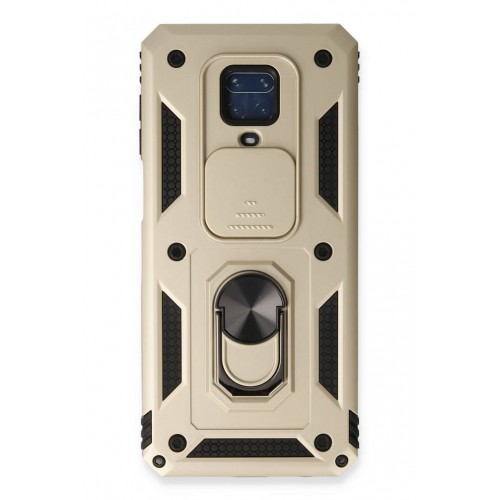 Newface Xiaomi Redmi Note 9 Pro Kılıf Pars Lens Yüzüklü Silikon - Gold Newface Xiaomi Redmi Note 9 Pro Kılıf Pars Lens Yüzüklü Silikon - Gold