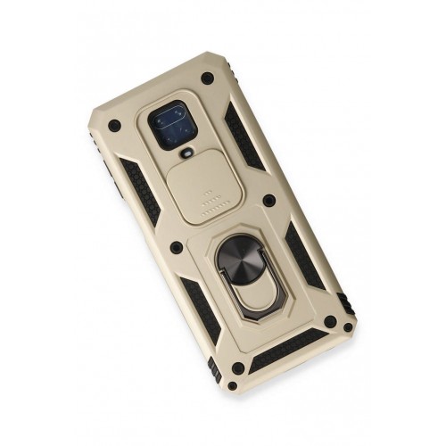 Newface Xiaomi Redmi Note 9 Pro Kılıf Pars Lens Yüzüklü Silikon - Gold Newface Xiaomi Redmi Note 9 Pro Kılıf Pars Lens Yüzüklü Silikon - Gold