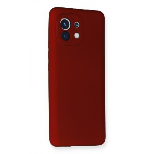 Newface Xiaomi Mi 11 Kılıf Premium Rubber Silikon - Bordo Newface Xiaomi Mi 11 Kılıf Premium Rubber Silikon - Bordo