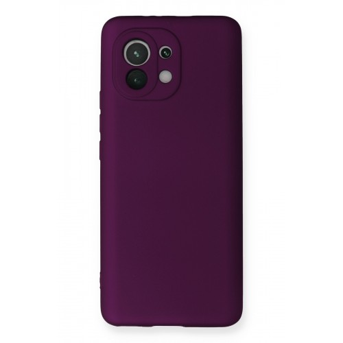 Newface Xiaomi Mi 11 Kılıf Premium Rubber Silikon - Mürdüm Newface Xiaomi Mi 11 Kılıf Premium Rubber Silikon - Mürdüm