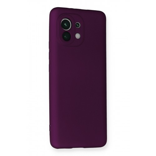 Newface Xiaomi Mi 11 Kılıf Premium Rubber Silikon - Mürdüm Newface Xiaomi Mi 11 Kılıf Premium Rubber Silikon - Mürdüm